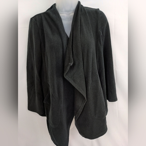 2/$30 Soft Stylish Black Draped CUDDL DUDS Cabincore Cardigan (#1,328)(C) - Picture 1 of 8